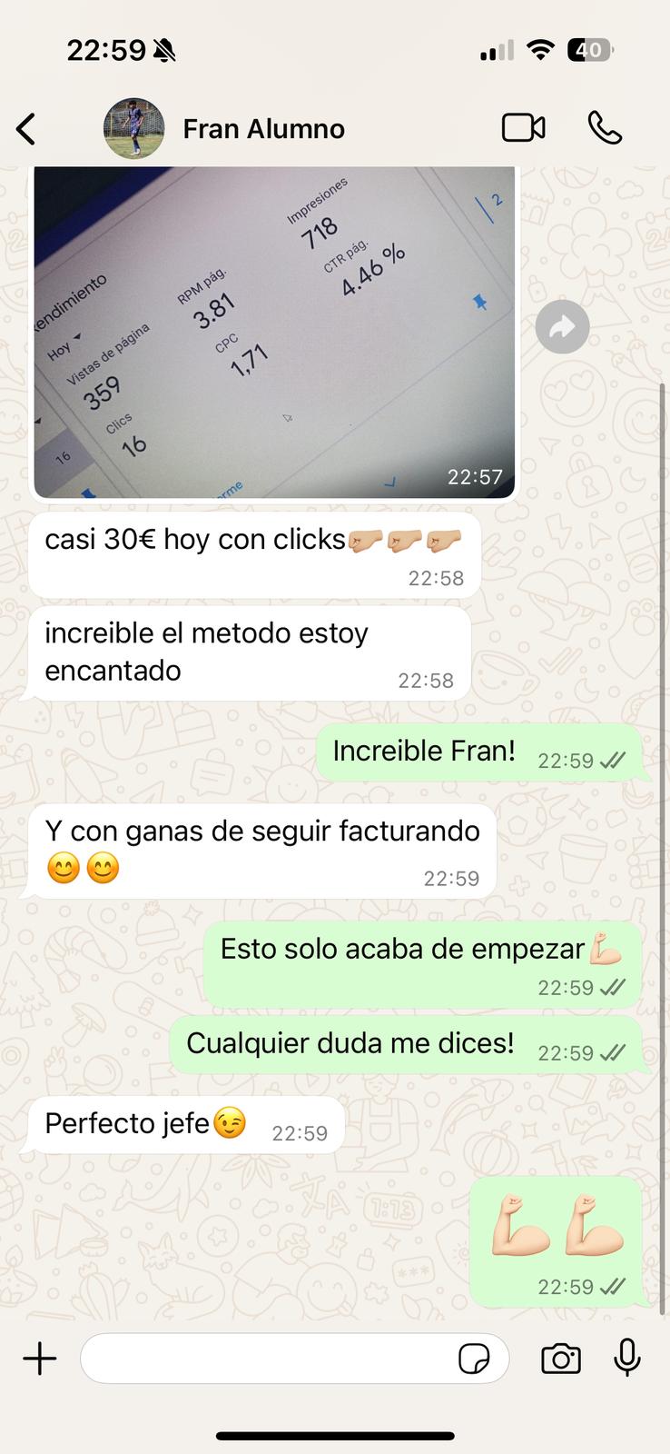 Conversación con cliente 